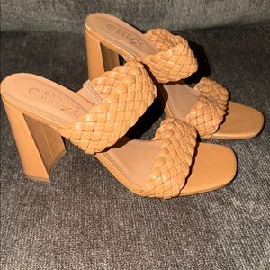 Rouge Helium Women's Braided Tan Heels